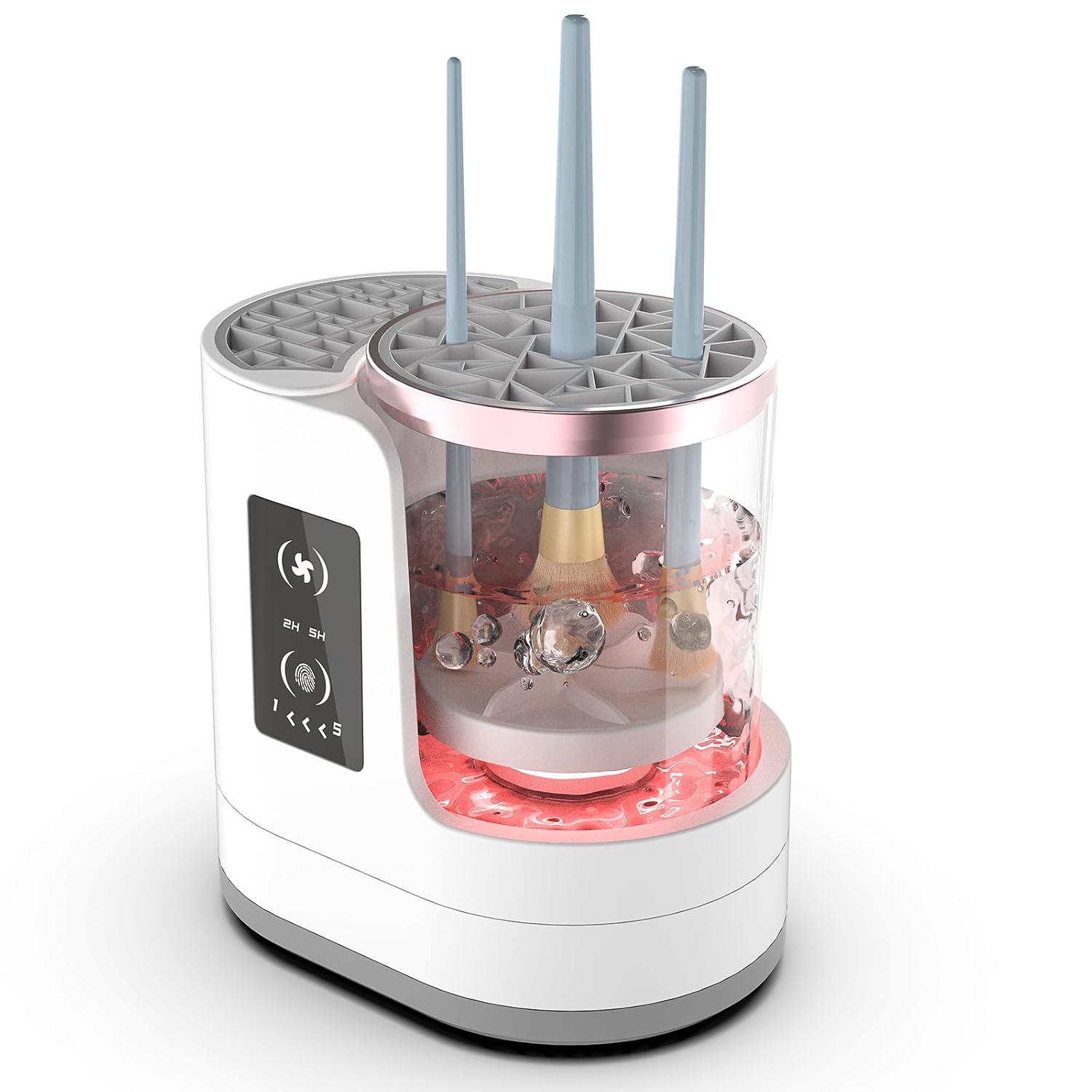 3 in 1 Electric Makeup Brush Cleaner Machine With Makeup Brush Dryer-Holder-Portable Automatic USB Cosmetic Brushes Cleaner Tool for All Brushes Sizes