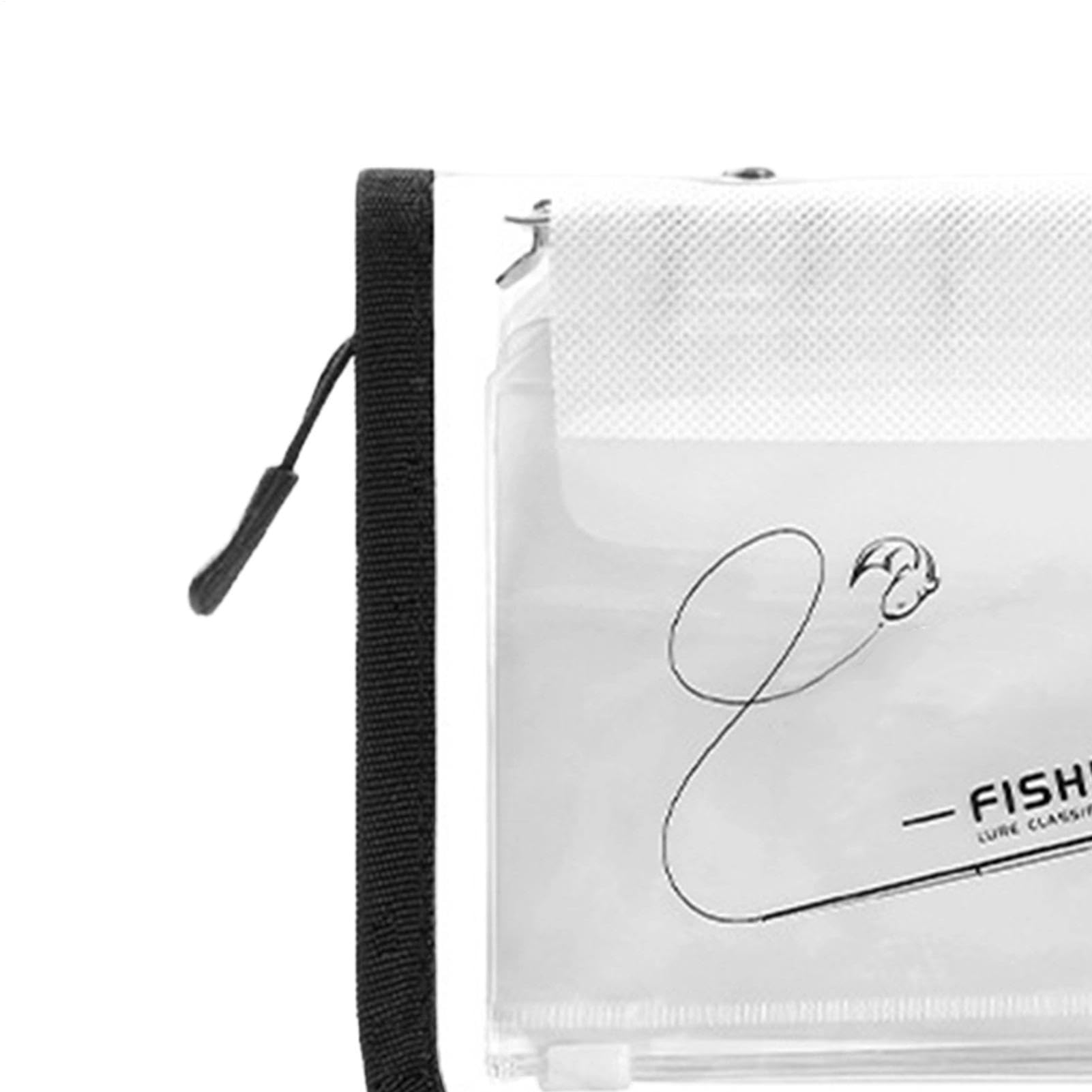Borsa Per Esche Artificiali - Raccoglitore Per Esche Ad Anelli In PVC Trasparente Da 10 Pagine, Raccoglitore Per Attrezzatura Da , Materiale Impermeabile, Impugnatura Rinforzata, Cerniera Resiste
