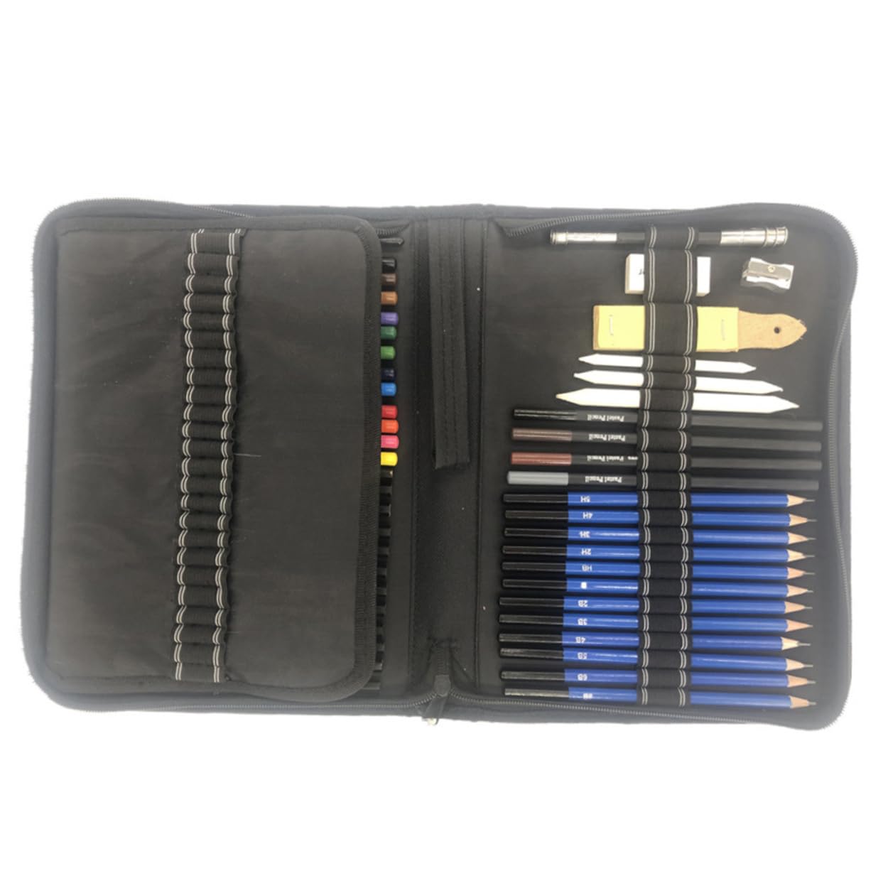 DIYEAH Kit D’art Solide 72 Pièces de Crayons de Couleur en Bois pour Dessin