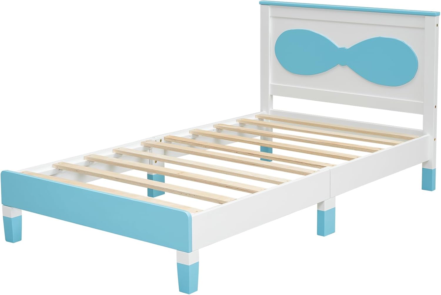 1 Twin Size Wooden Bow Bed Home & Kitchen