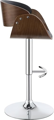 Miniatura 8 de Coaster Home Furnishings - Dana - Metal y cuero sintético - Taburete de bar ajustable con respaldo y reposapiés cómodos - Moderno de mediados de