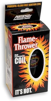 Pertronix 45111 Flame-Thrower II Ignition Coil, 45,000 Volt 0.6 Ohm, 12 Volt, Black Epoxy