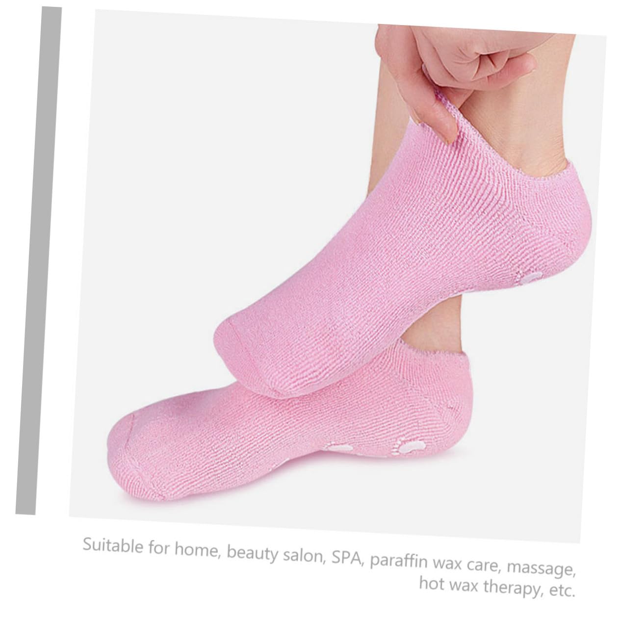 Calzini Idratanti Spa per Piedi 3 Paia Cotone Antiscivolo | Riutilizzabili, Protezione Dalla Secchezza e Ruvidità, Uso Casa e Beauty Salon