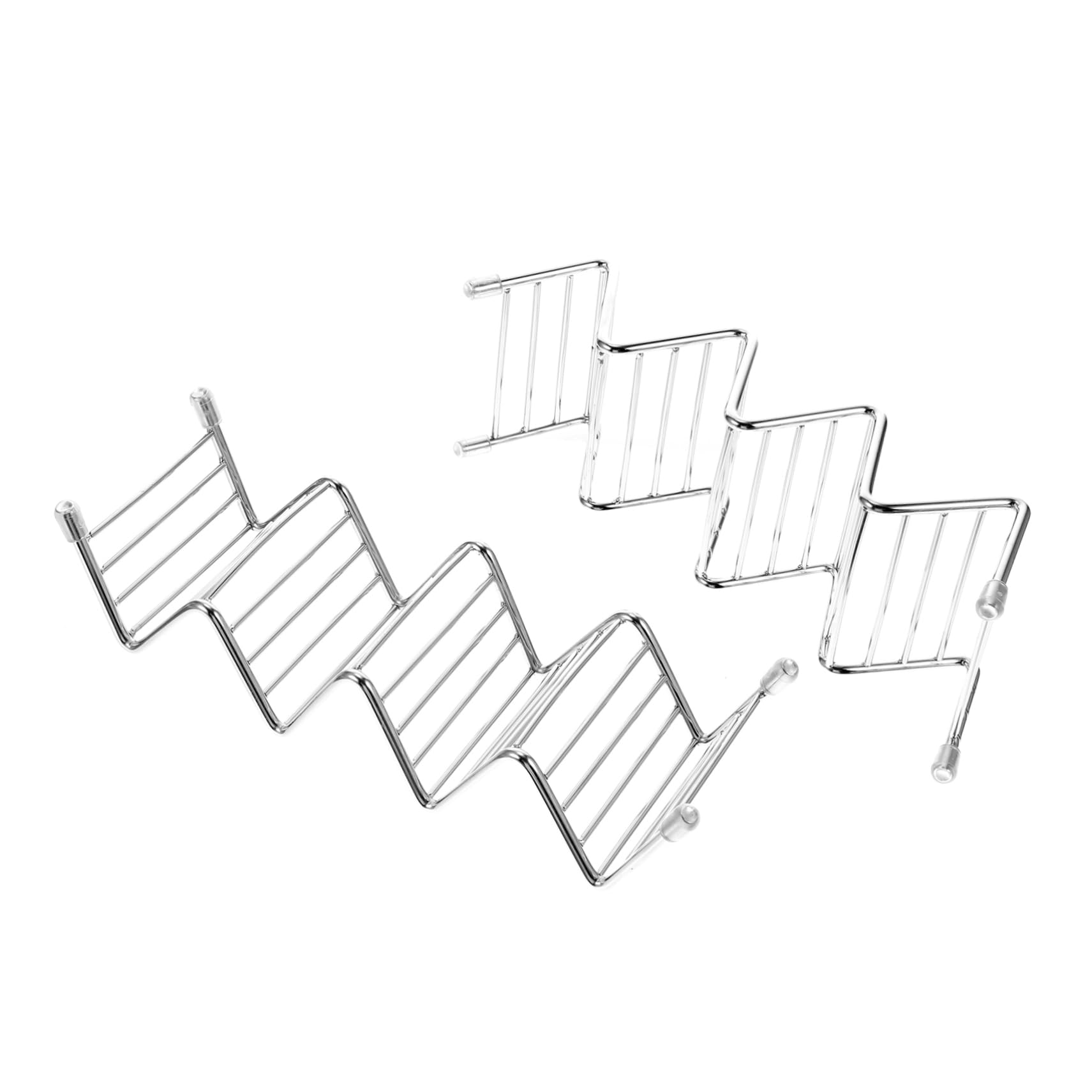 CIYODO Stylish Taco Decor Set 2 Piece Stainless Steel Taco Holders Burrito Stands Kitchen Display Racks Space-saving Design