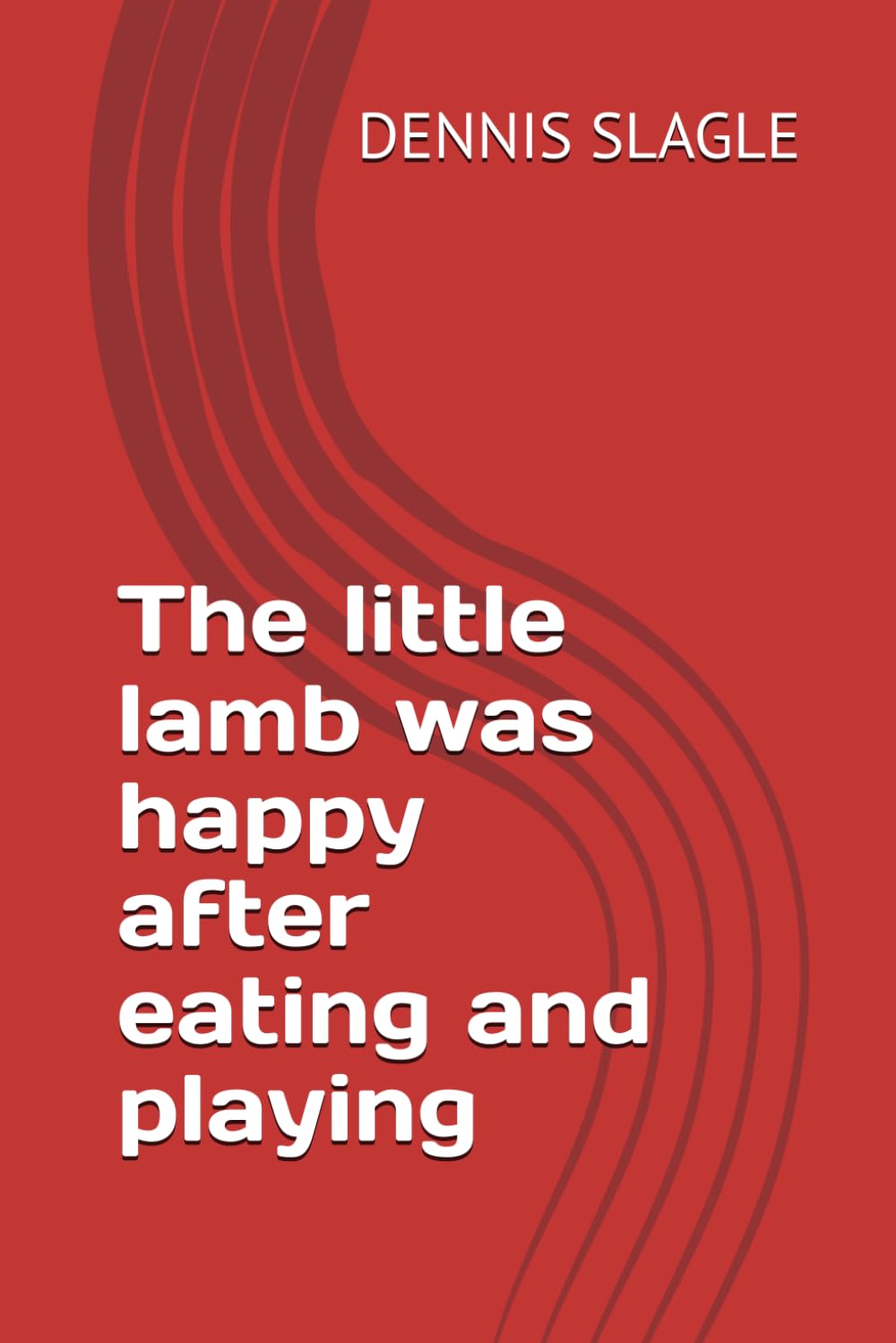 The little lamb was happy after eating and playing