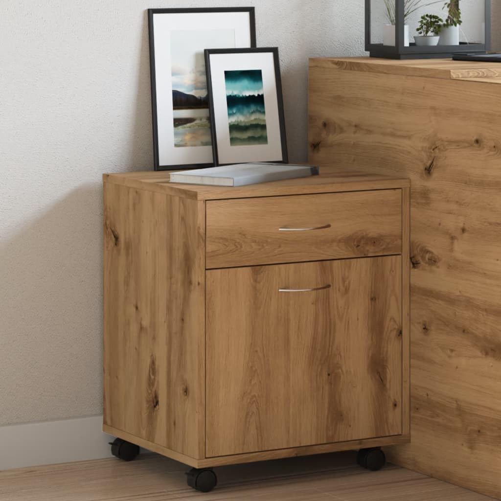 Woonisher Rollcontainer Artisan-Eiche 45x38x54 cm Holzwerkstoff kommoden & sideboards allzweckschrank