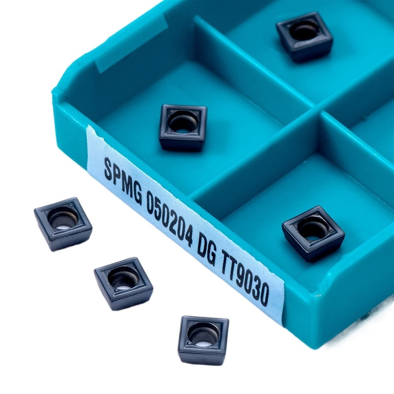 HLYTFV Turning Tool,Indexable External Carbide Turning 10 Pieces SPMG050204-DG TT9030 Hard Alloy Blades Carbide Insert Turning Tool Drill Indexable Tool Holder