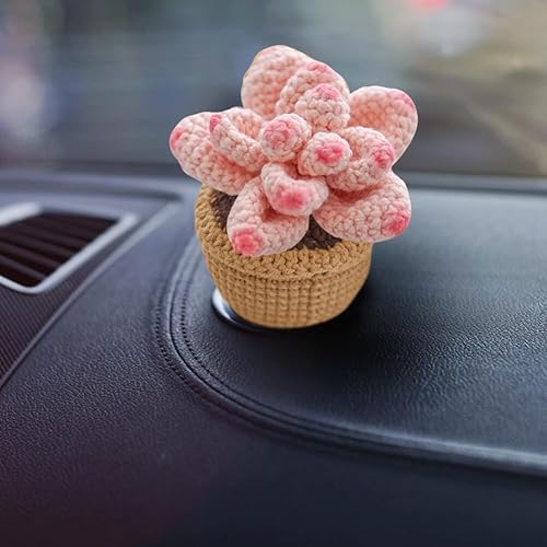 Miniatura 2 de Adorno para tablero de instrumentos de automóvil, linda planta verde, cactus, pequeña maceta, primavera, oficina, cabina, decoración interior de