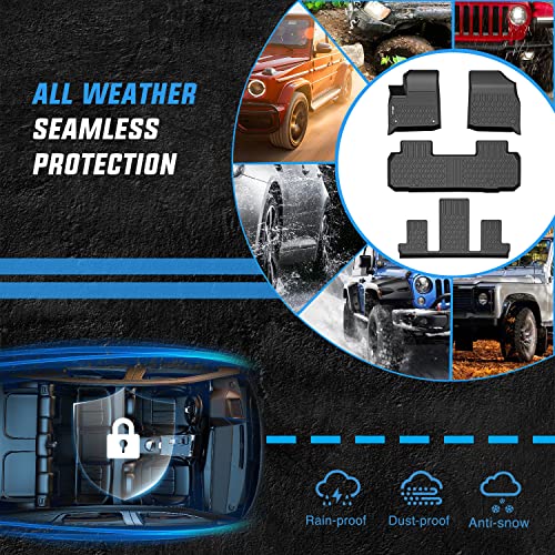 Image of Nilight TPE Floor Mats for Chevy Traverse Bucket Seats