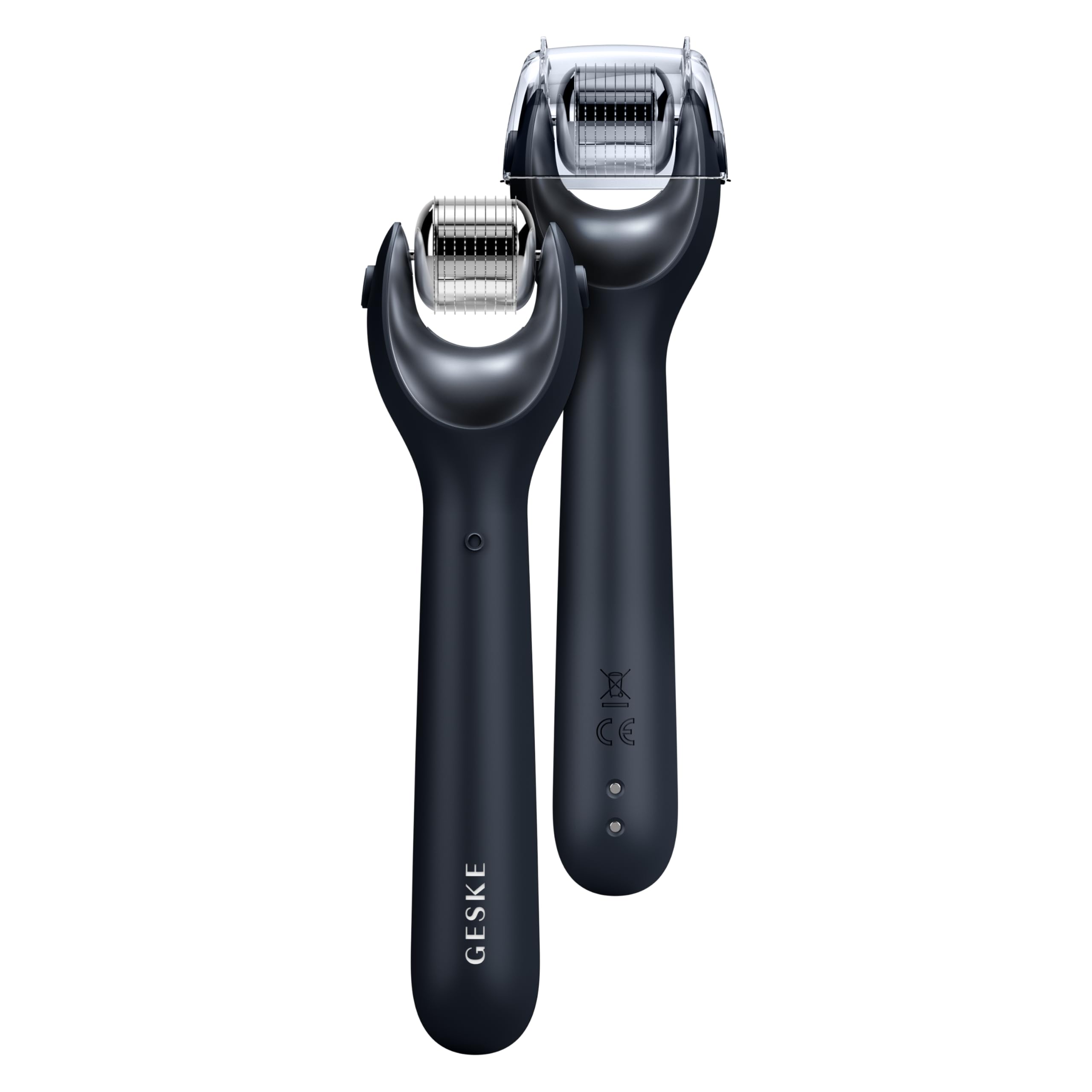 GESKE | SmartAppGuided™ MicroNeedle Face Roller | 9 en 1 | con cuarzo rosa | Microagujas | Dispositivo profesional de microagujas | Rodillo de agujas | Rodillo de belleza cara | rodillo de microagujas
