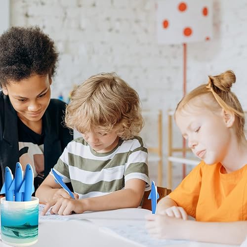 Miniatura 7 de Cooapen Bolígrafo de gel con forma de tiburón suave al tacto y de dibujos animados, de 0.020 in, tinta negra, kawaii, papelería, para oficina,
