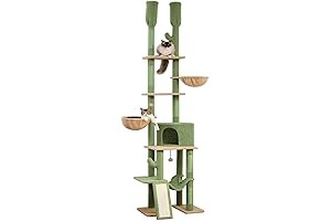 PAWZ Road Cactus Cat Tree: Floor-to-Ceiling Playground for Indoor Cats