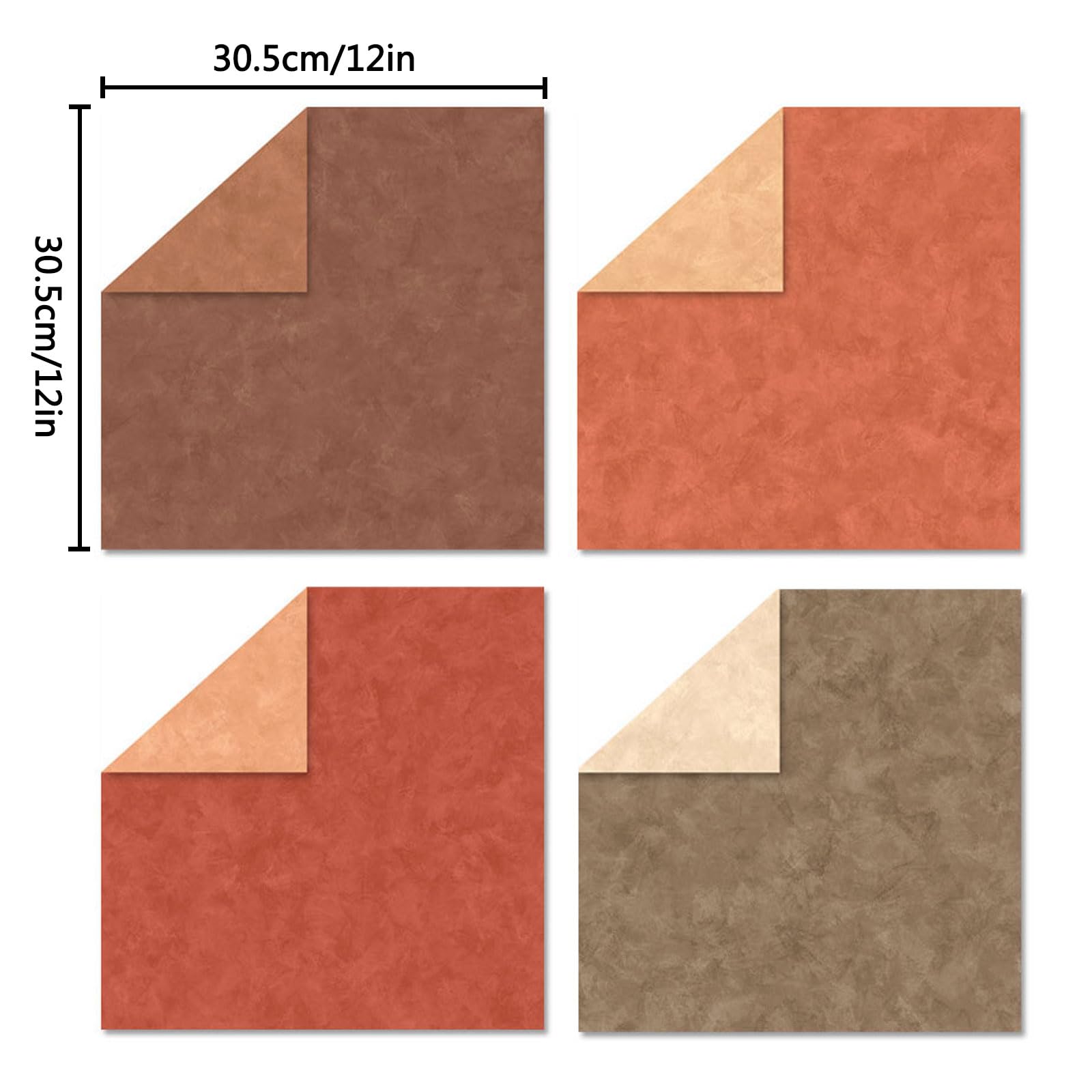 12x12 Scrapbook Paper Pack - 24 Sheets Double Sided Cardstock With Suede Texture Patterns