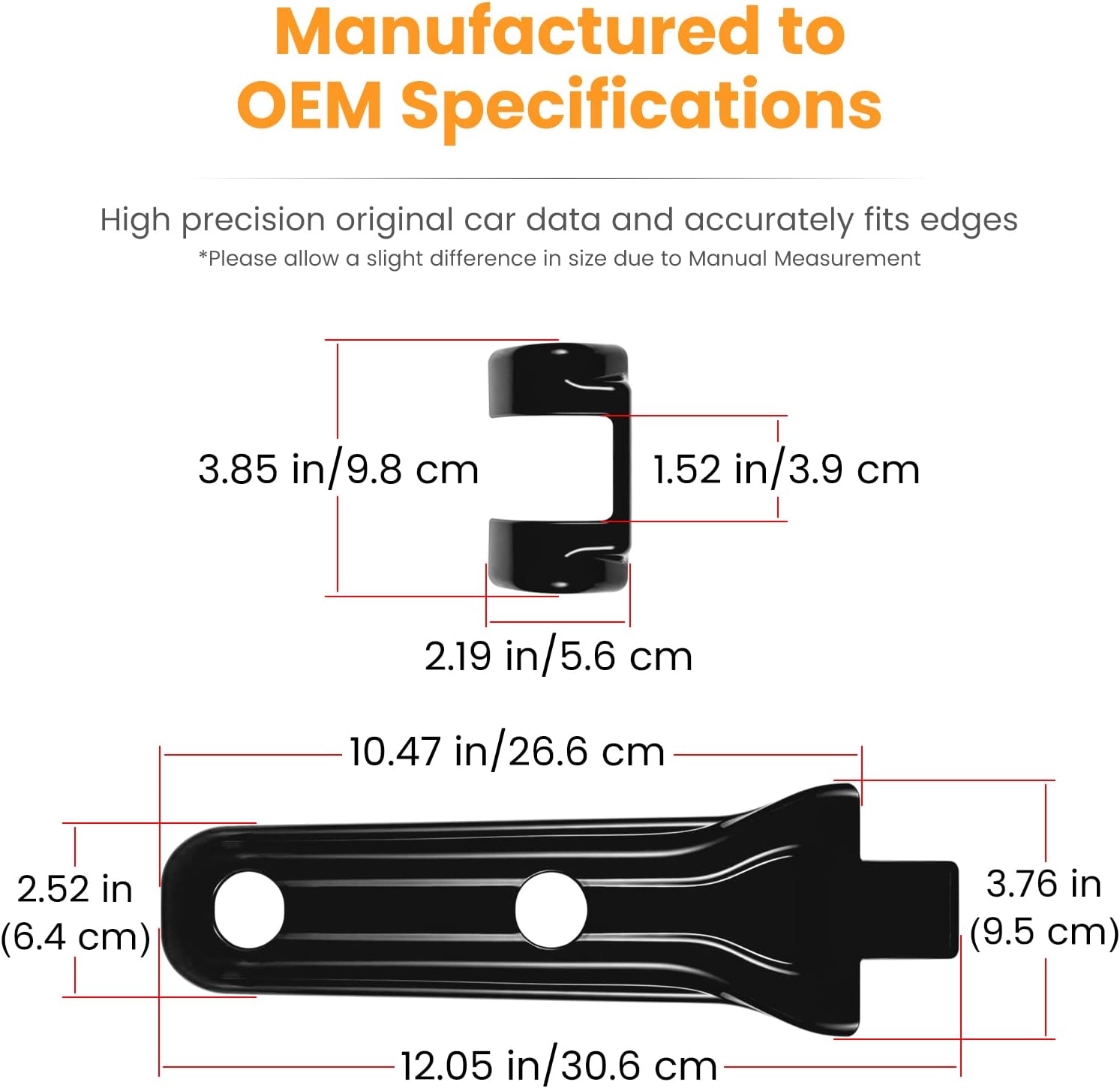 Jeep Wrangler JL JLU Tailgate Hinge Cover Trim Exterior Accessories Decoration - 2018-2024, 2-Door & 4-Door, Spare Tire Bracket Cover (Black, 2PCS)