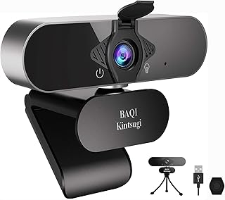 FHD 1080P Webcam with Microphone, AUTO Low Light Correction Webcam, Noise-Cancelling, Streaming Web Camera with Privacy Cover Laptop MacBook or Desktop Camera for Video Call/Zoom/Skype/YouTube product image