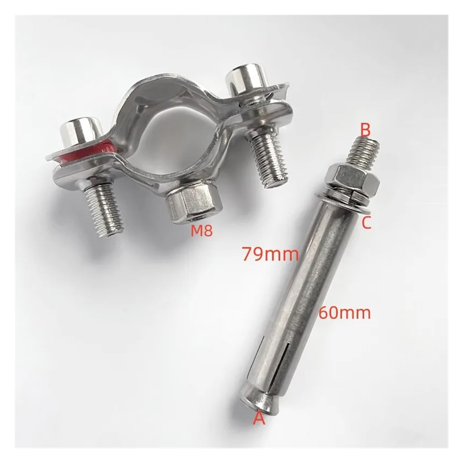 1 pieza de 15-159 mm, tornillo de expansión de aro de tuerca de acero inoxidable 304, abrazadera de manguera redonda, abrazadera de tubo de suspensión, accesorio de tubería, sujetador PPR/PVC(150-159m