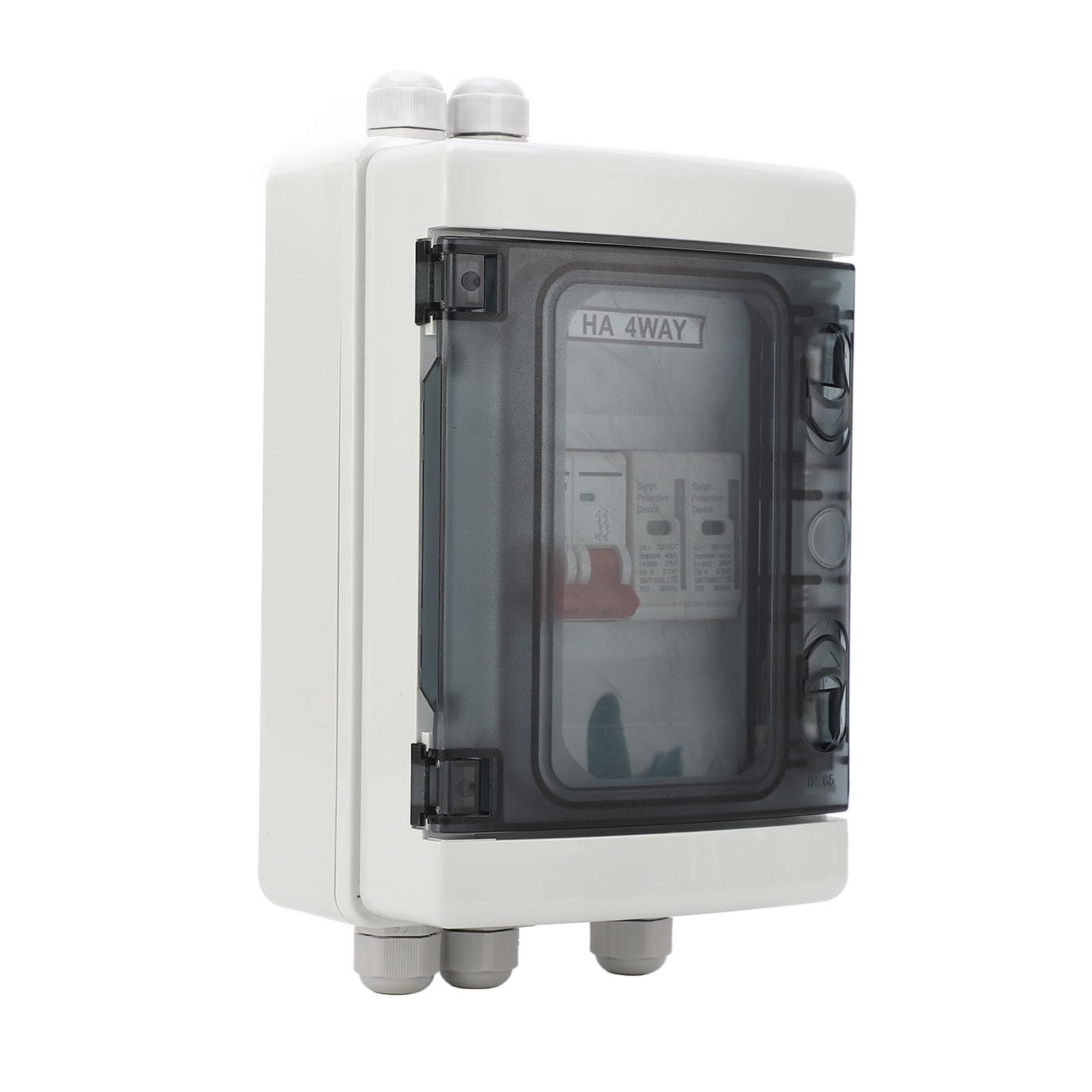 Boîte de Combinaison Solaire Photovoltaïque DC 500 V avec Interrupteur de Protection contre les Surtensions, Boîte de Distribution étanche IP65, Installation Facile pour (32A)