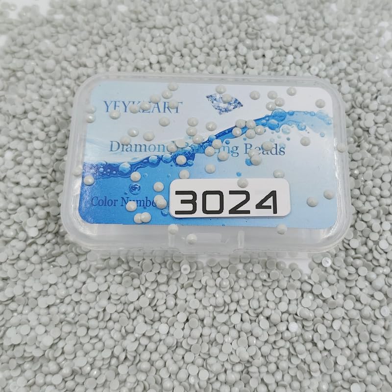 YEYKZART 3024 Diamond Painting Replacement Round Diamonds Beads Rhinestones Accessories for Diamond Art Missing Color 3500 PCS โ image 1