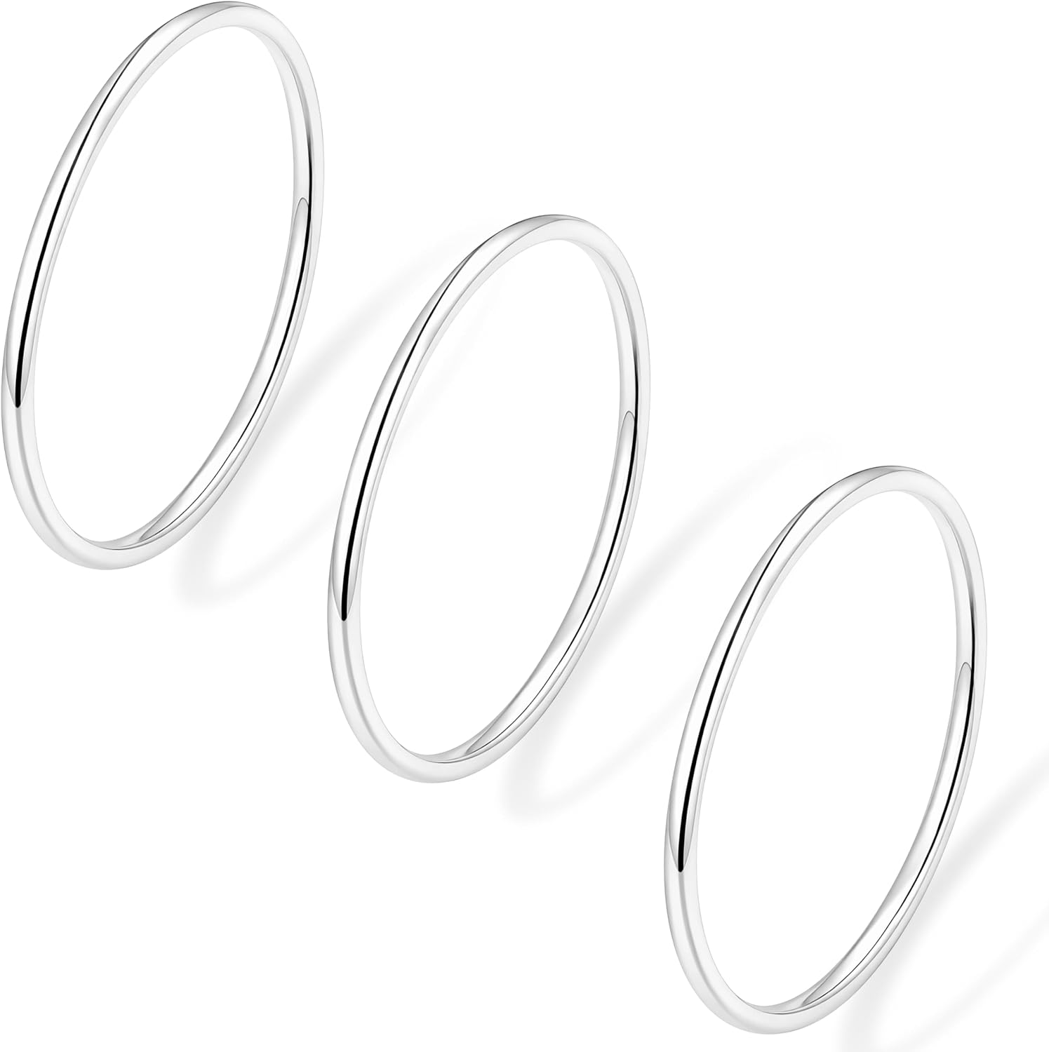 Gold Band Rings for Women Men Non Tarnish, Wedding 14K Gold Plated Stackable Ring Set for Couples, Dainty Thin Plain Simple Promise Dome Band Thumb Pinky 1mm 3mm 5mm Jewelry Gift Comfort Fit Size 3-13