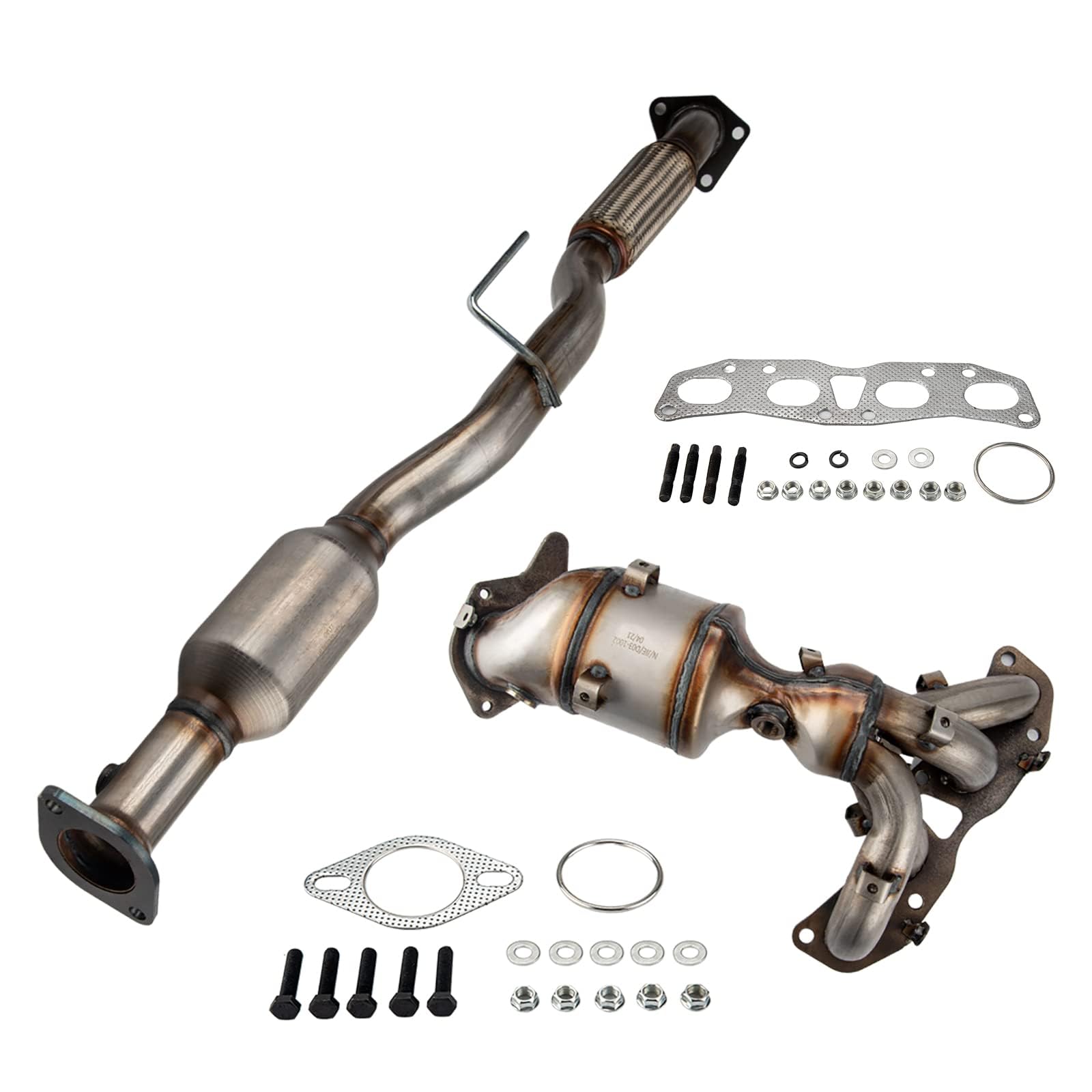40919 40800 KAX 2PCS Front and Rear Catalytic Converter Fits for 2007 2008 2009 2010 2011 2012 2013 Nissan Altima 2.5L