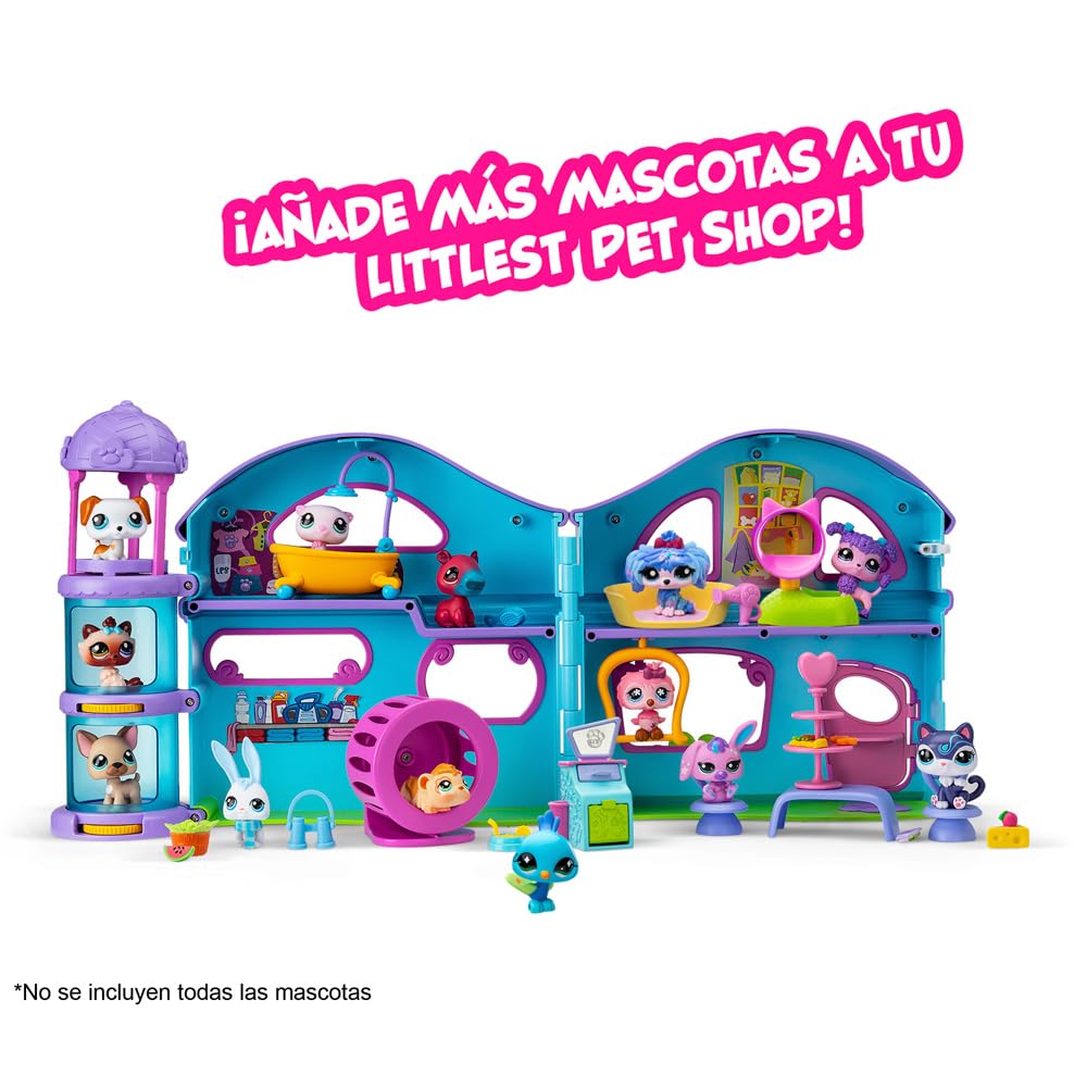 Littlest Pet Shop - La Grande Casa dei Pet Shop Deluxe - Set di Gioco con 4 Pet Shop Inclusi e 20 Accessori - Mini-figurine Animali da Collezione - Giocattolo per Bambini dai 4 Anni in su - BF00596