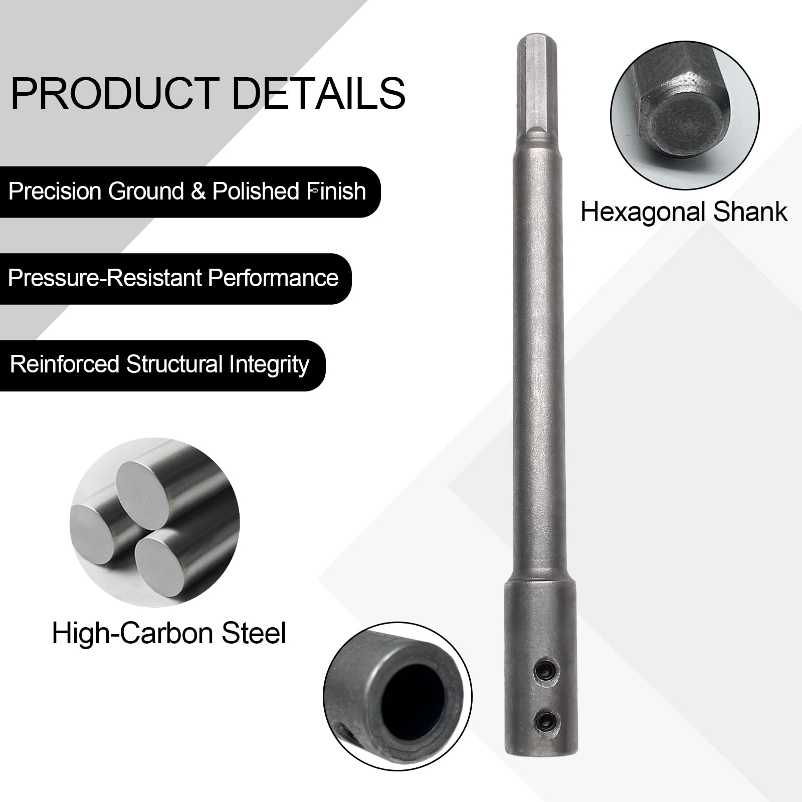 Hole Saw Extension Chuck - 7 Inch, Silver -4 Hole Saw Extension Chuck - 7 Inch, Silver -4