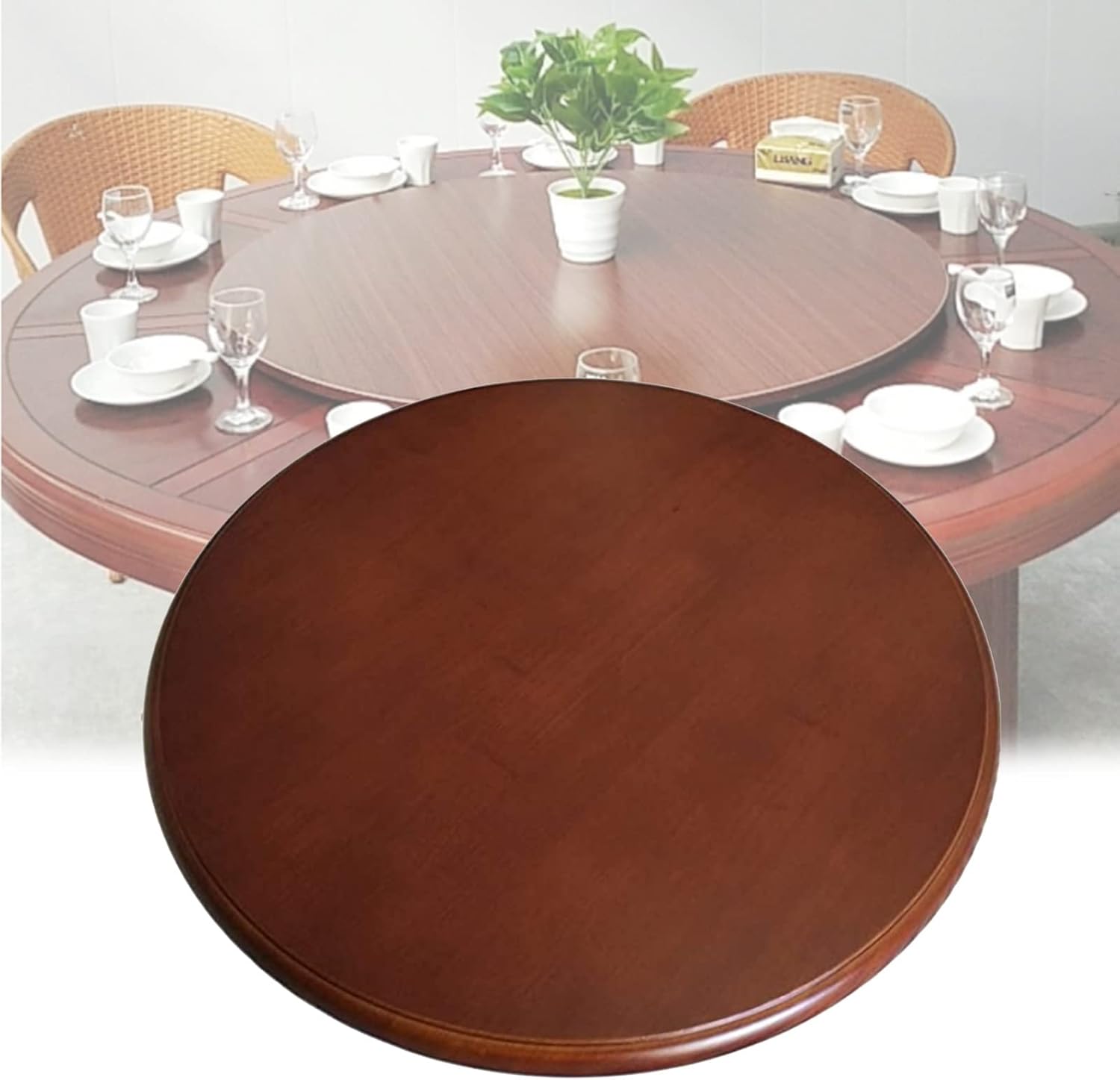 20in38in Large Wooden Turntable Lazy Susan For Dining