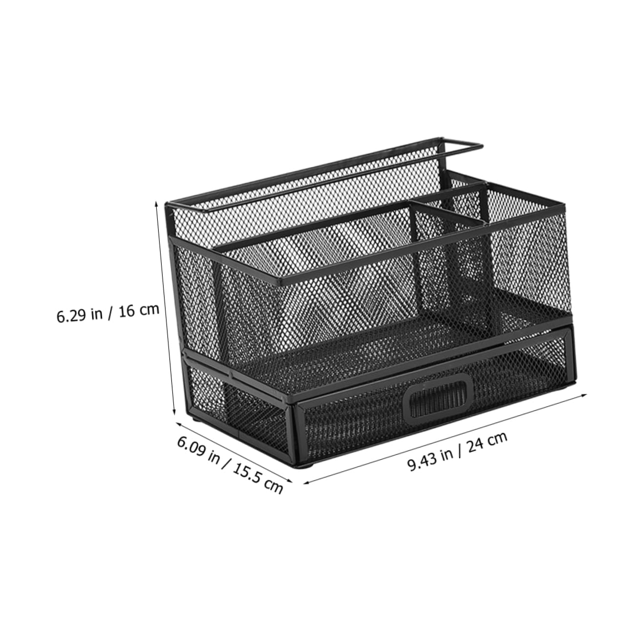 Ciieeo Elegante Organizer Da Scrivania Con Portapenne in Rete E Portamatite Contenitore Per Cancelleria Da Ufficio