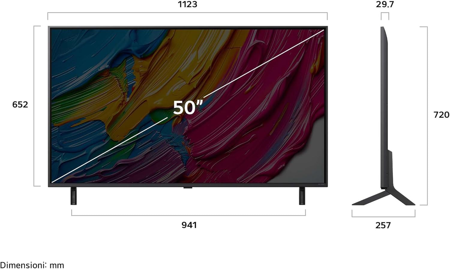 LG QNED AI 50 Pollici, Serie QNED80 2025 Smart TV 4K - 50QNED80A6A | Processore ?7 Gen8, Dynamic QNED Color, Design Super Slim, WebOS con AI, Telecomando Puntatore AI, Gaming con VRR 4K@60Hz
