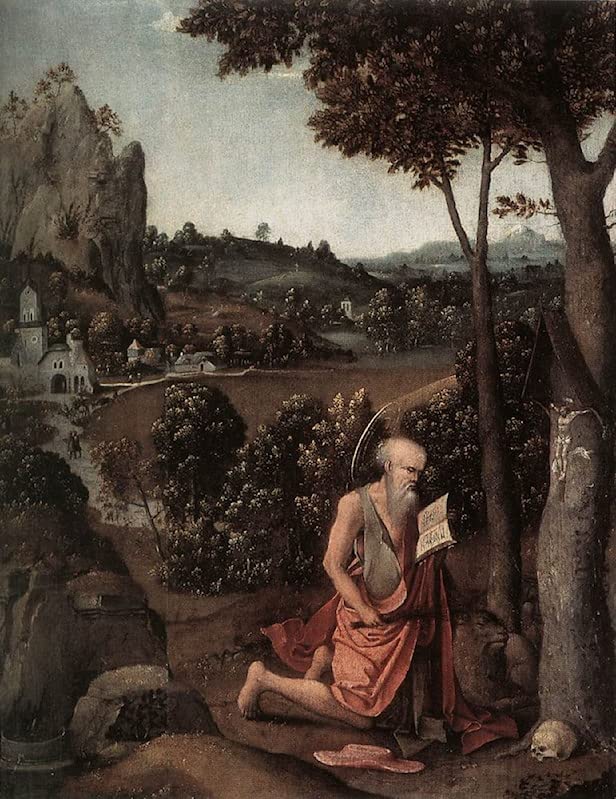 Affiche impression d'art paysage Joachim Patenier tableau sur toile 60x90