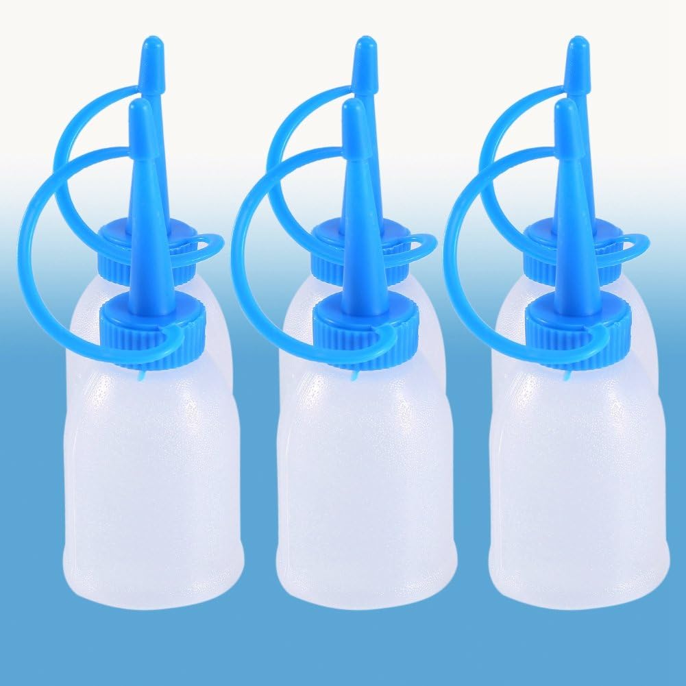6Pcs 30ML Small Squeeze Bottle With Pointed Tip One Ounce Plastic Squeeze Bottle Needle Tip Dropper Bottles Industrial Glue Gel Oil Squeeze Empty Bottle Jet Dispenser