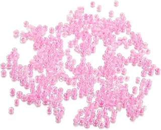Cuentas Sueltas de Hierba para Collar y Pulsera, 2 mm, 3 mm y 4 mm, Color Rosa, 1400 Unidades
