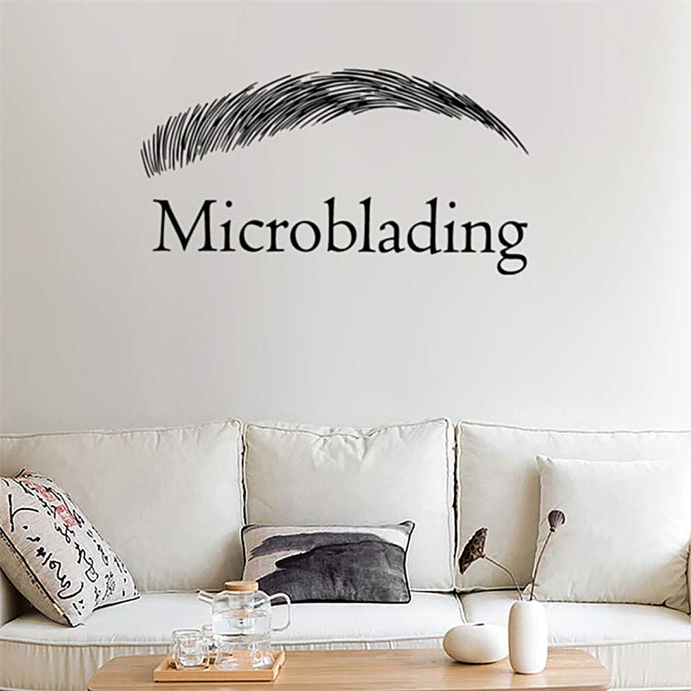 Ruberpig Wall Sticker Microblading Eyebrow Wall Decal Removable PVC Decoration Home Bedroom Beauty Salon Decor