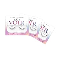 Vista 9 de Laflare 3D Nature Faux Mink VOIR Eyelashes, Ultra Soft, Light, Wispy, Knitted, Natural Looking, Reusable, Professional Easy to Apply Eyelashes - 3