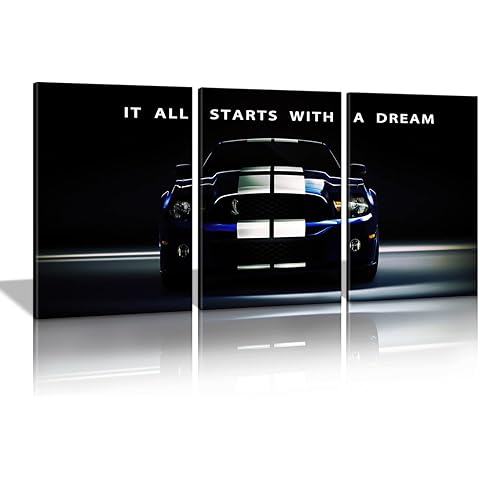 KAWAHONE Motivational Canvas Wall Art - It All Starts with A Dream,Office Inspirational Poster Prints Quotes Wall Decor Gallery-Wrapped Frame Ready to Hang