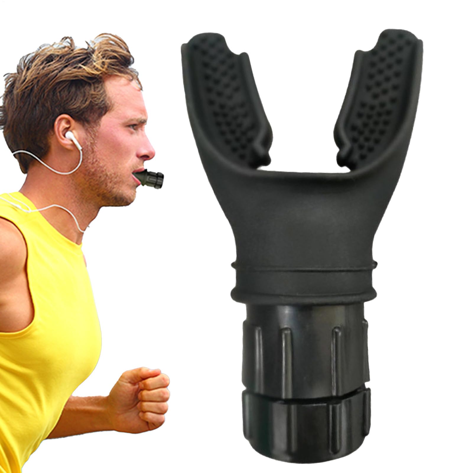 Entrenador De Respiración Deportiva - Dispositivo De Entrenamiento De Respiración | Herramienta De Entrenamiento Pulmonar Portátil | ABS De Silicona, Entrenador De Respiraciones De Flujo De Oxígeno, R