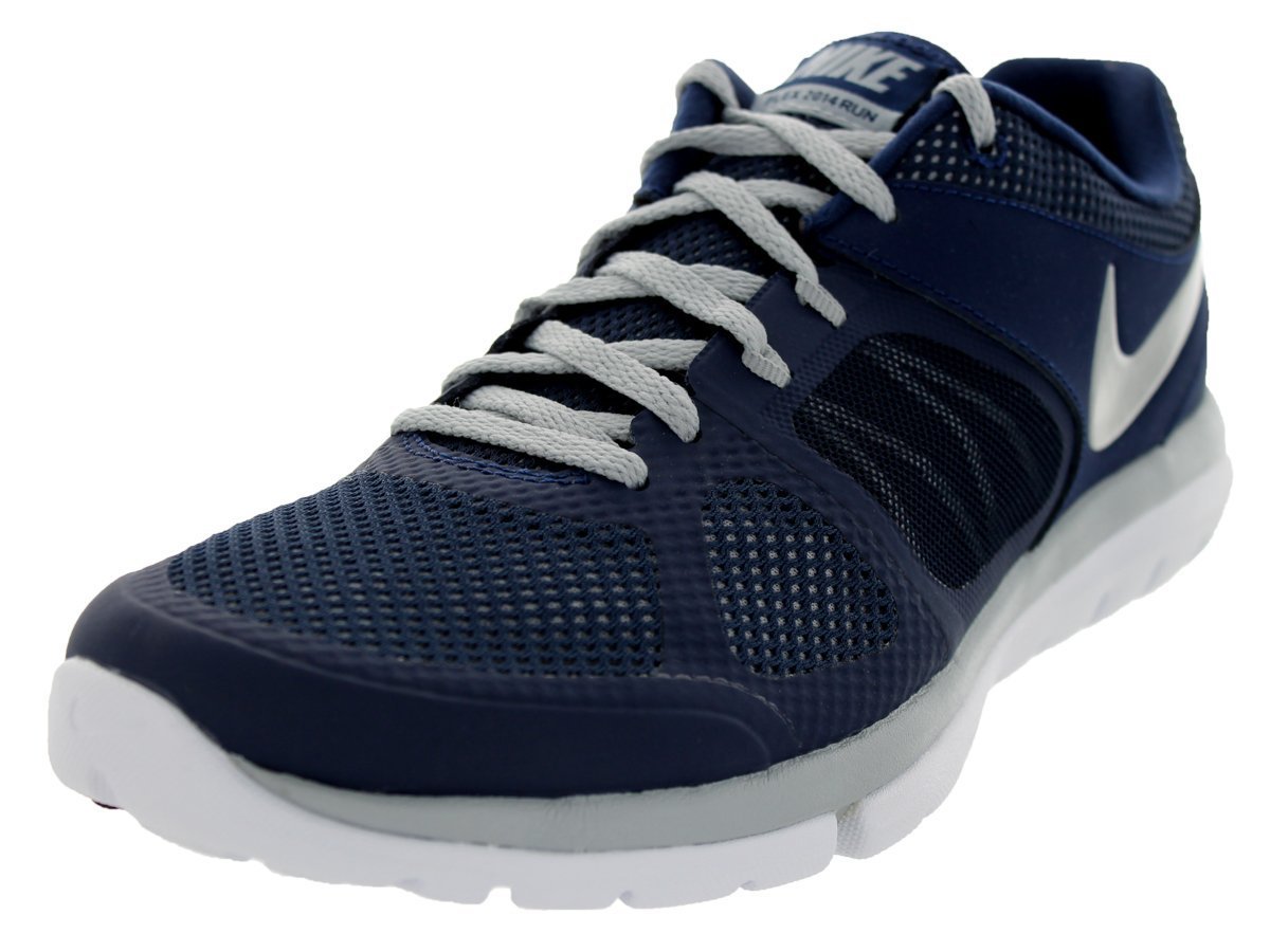 NIKE Flex 2014 RN Midnight Navy Metallic Silver Wolf Grey 642791 401