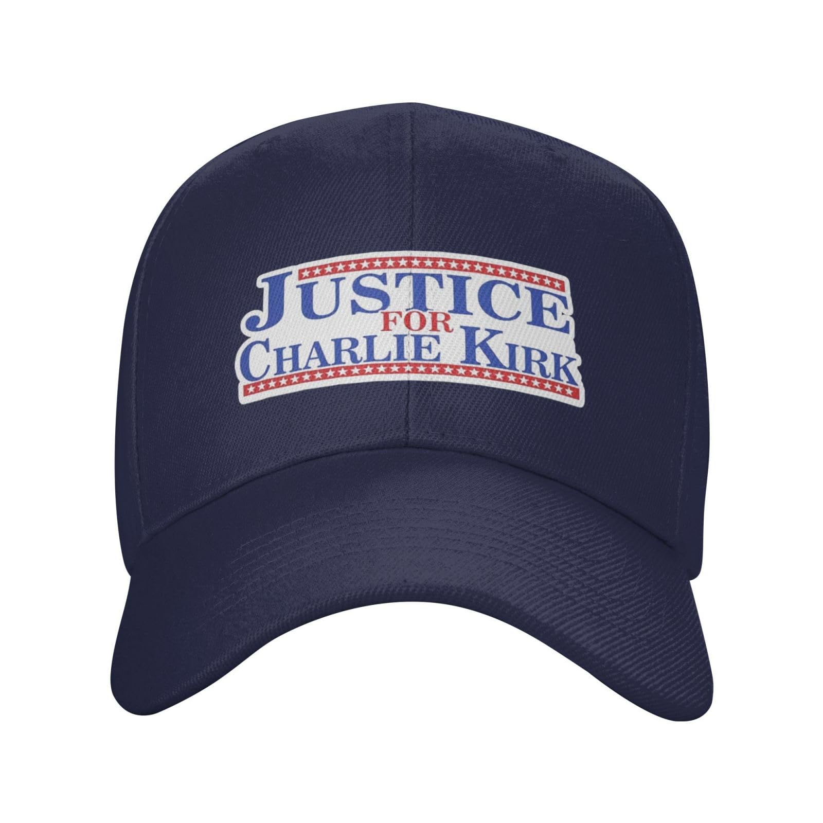 Anceky Justice for Charlie Kirk Baseball Cap Unisex Trucker Hat for Men Women Navy Blue