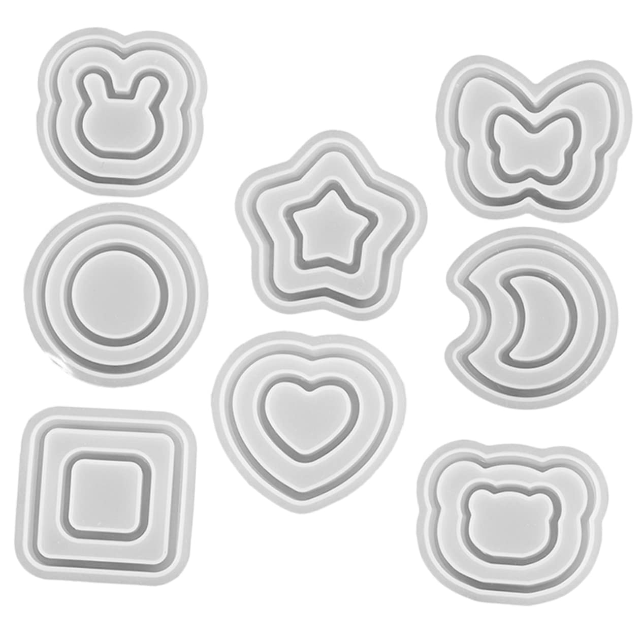 EXCEART 32pezzi Stampi Per Portachiavi Silicone Creativi Per Realizzare Portachiavi Personalizzati Mobile Kit Per Hobby Te Per e