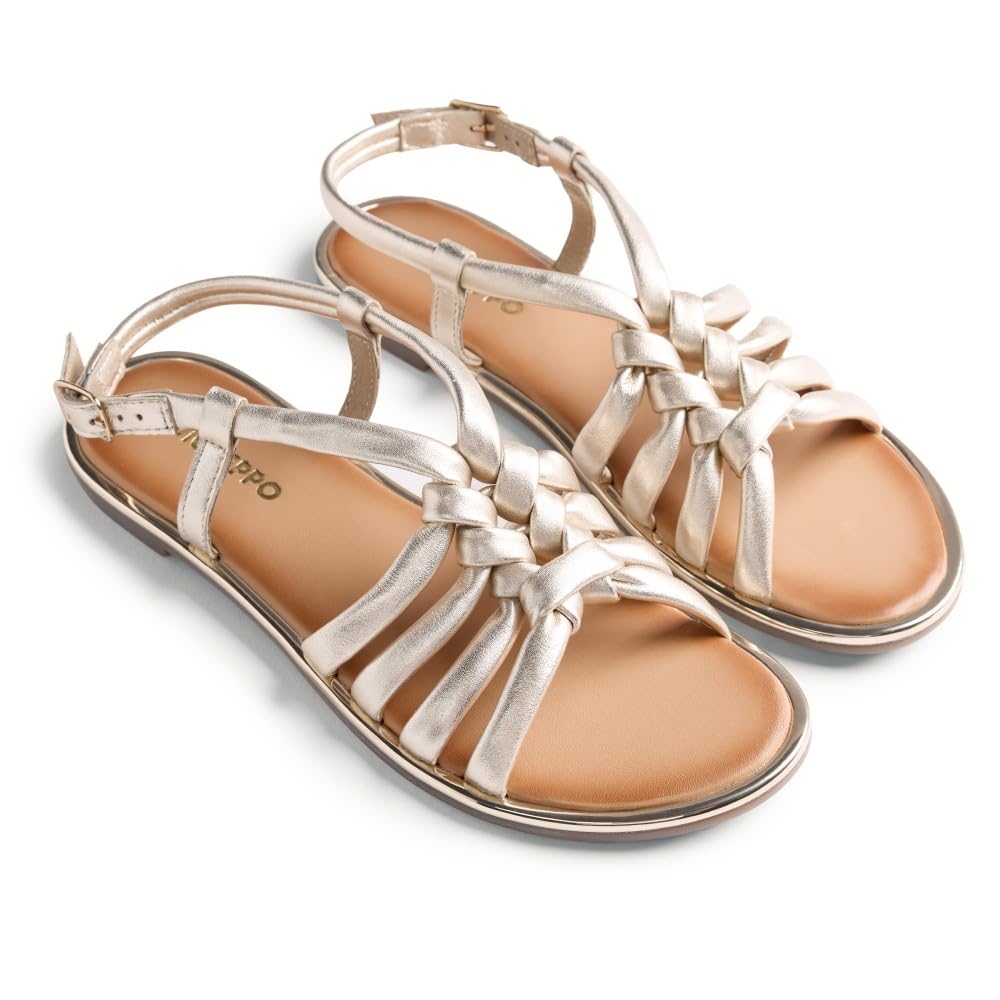 GIOSEPPO Women's Pepperell T-Strap, Platinum, 7.5 UK