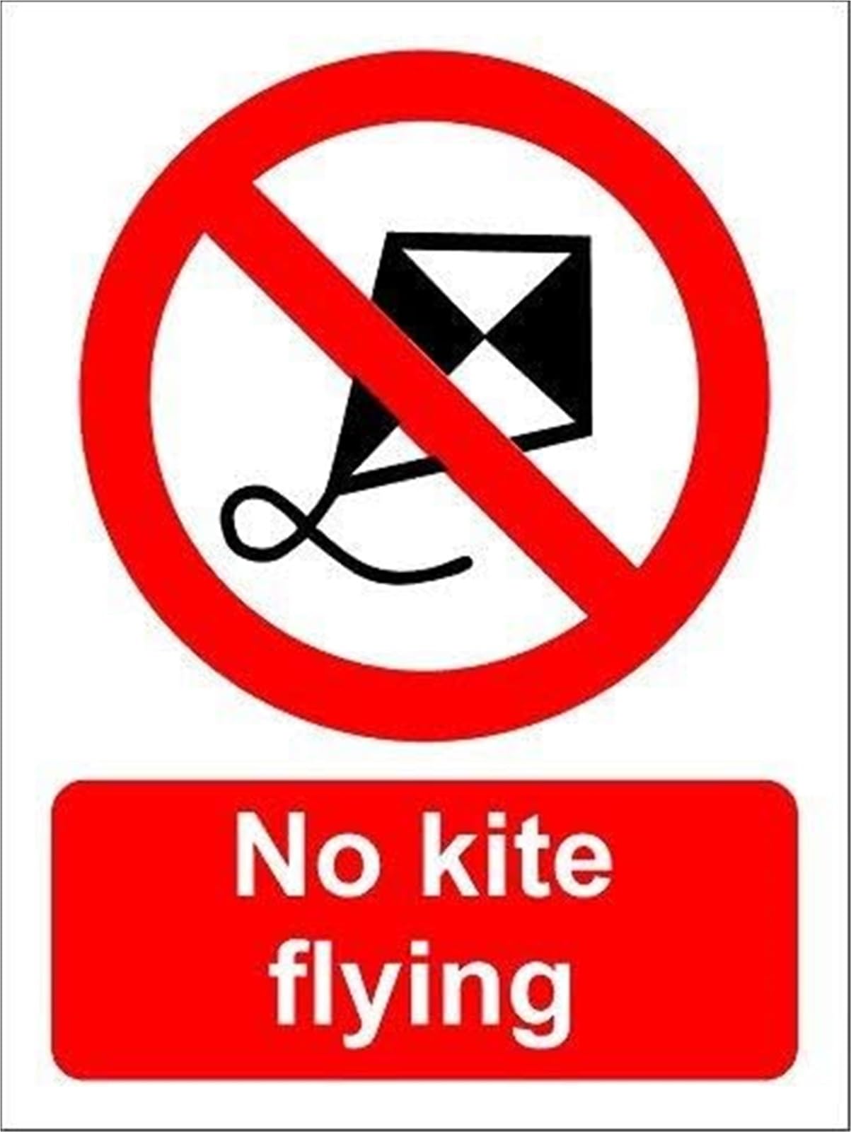 ZDVHOMCB Park Rules Sign No Kite Flying Allowed Metal Tin Sign For Outdoor Garden Sports Field 8 X 12 in