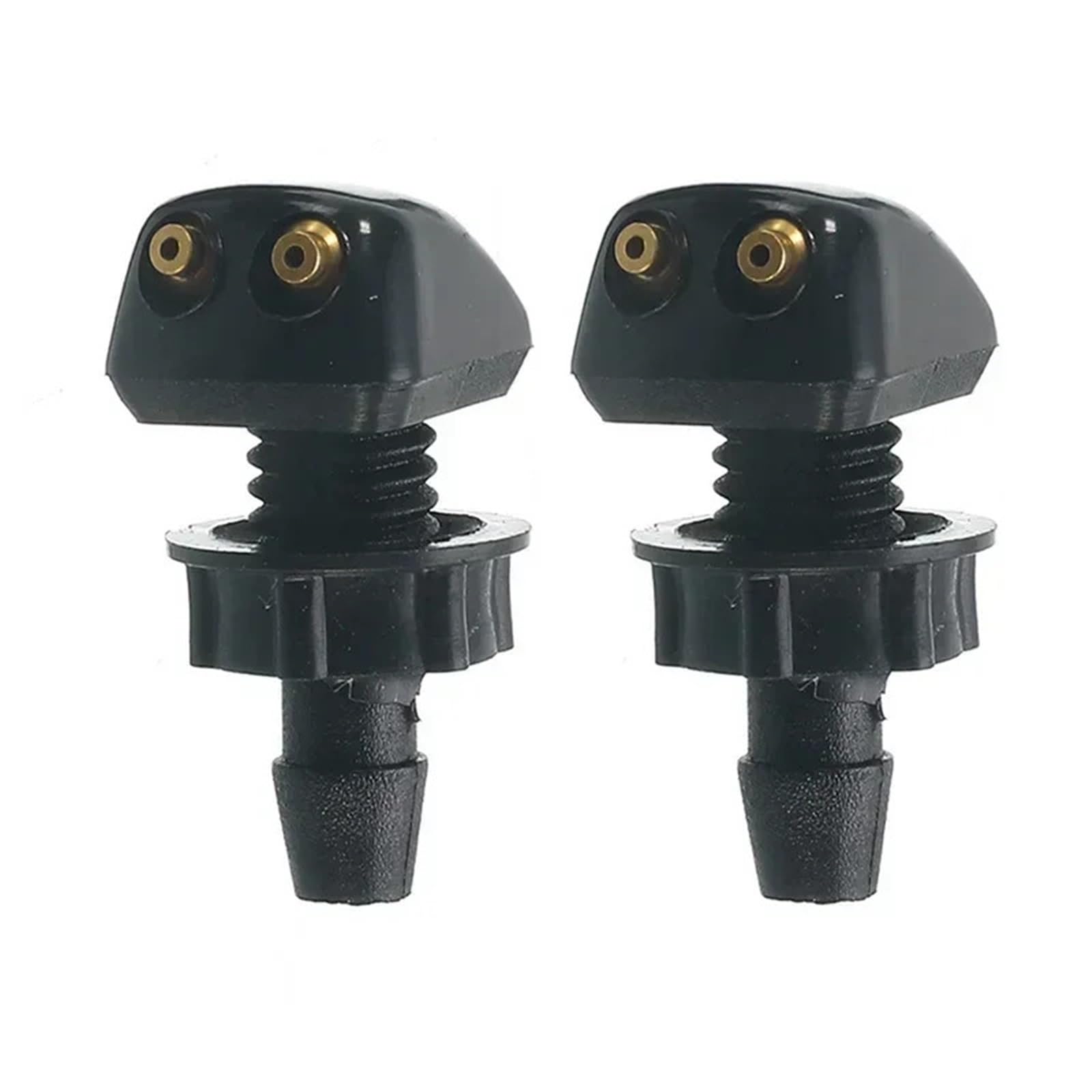 Mobhygct 2Pcs Windscreen Washer Jets Car Dual Holes Windshield Washer Wiper Spray Nozzle Fits Most Models Water Jet(2Pcs)