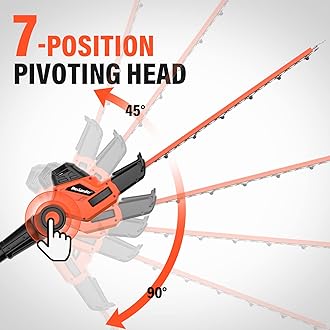 MAXLANDER 20V Pole Saws for Tree Trimming Hedge Trimmer Multi-Angle Telescoping 2 in 1 Combo Kit 2.0Ah Battery and Charger Included, Auto-Oiling