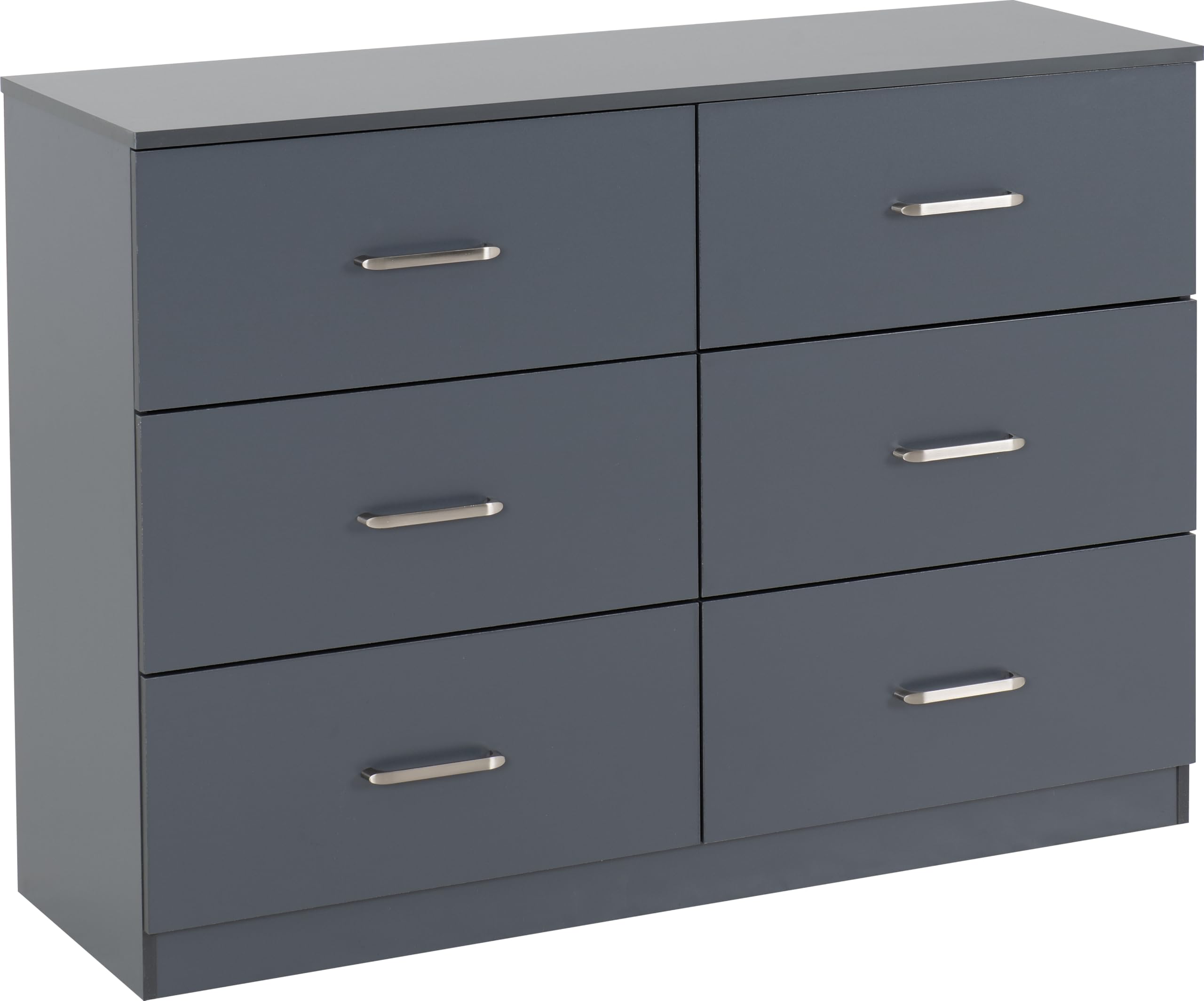 Seconique Unisex Dark Grey Dakotia Drawer Chest In Size 6