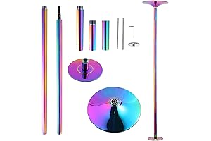 UMEKEN 45mm Spinning Static Dance Pole for Home, Club, and Professionals