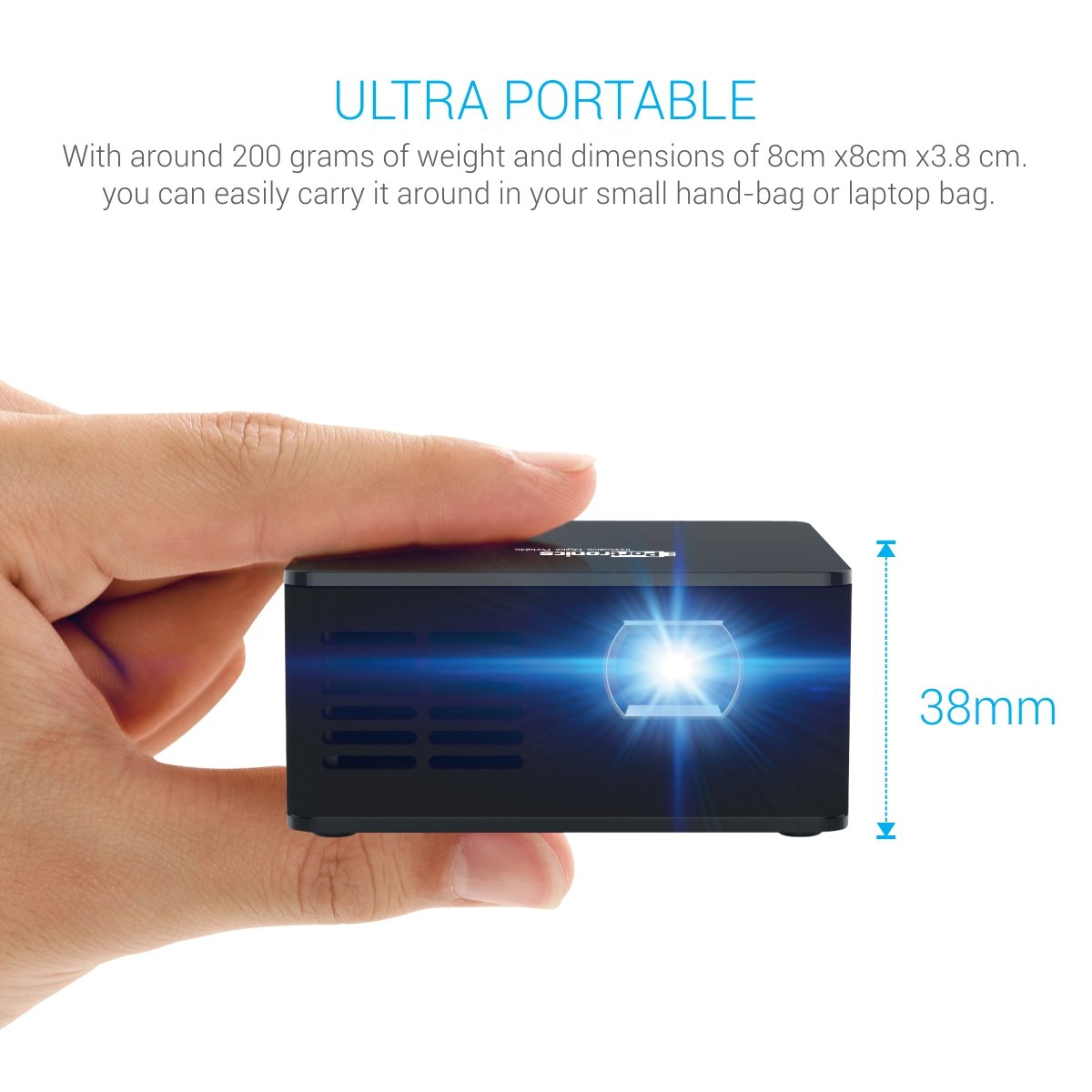 Portronics POR 600 Projector with its remote control