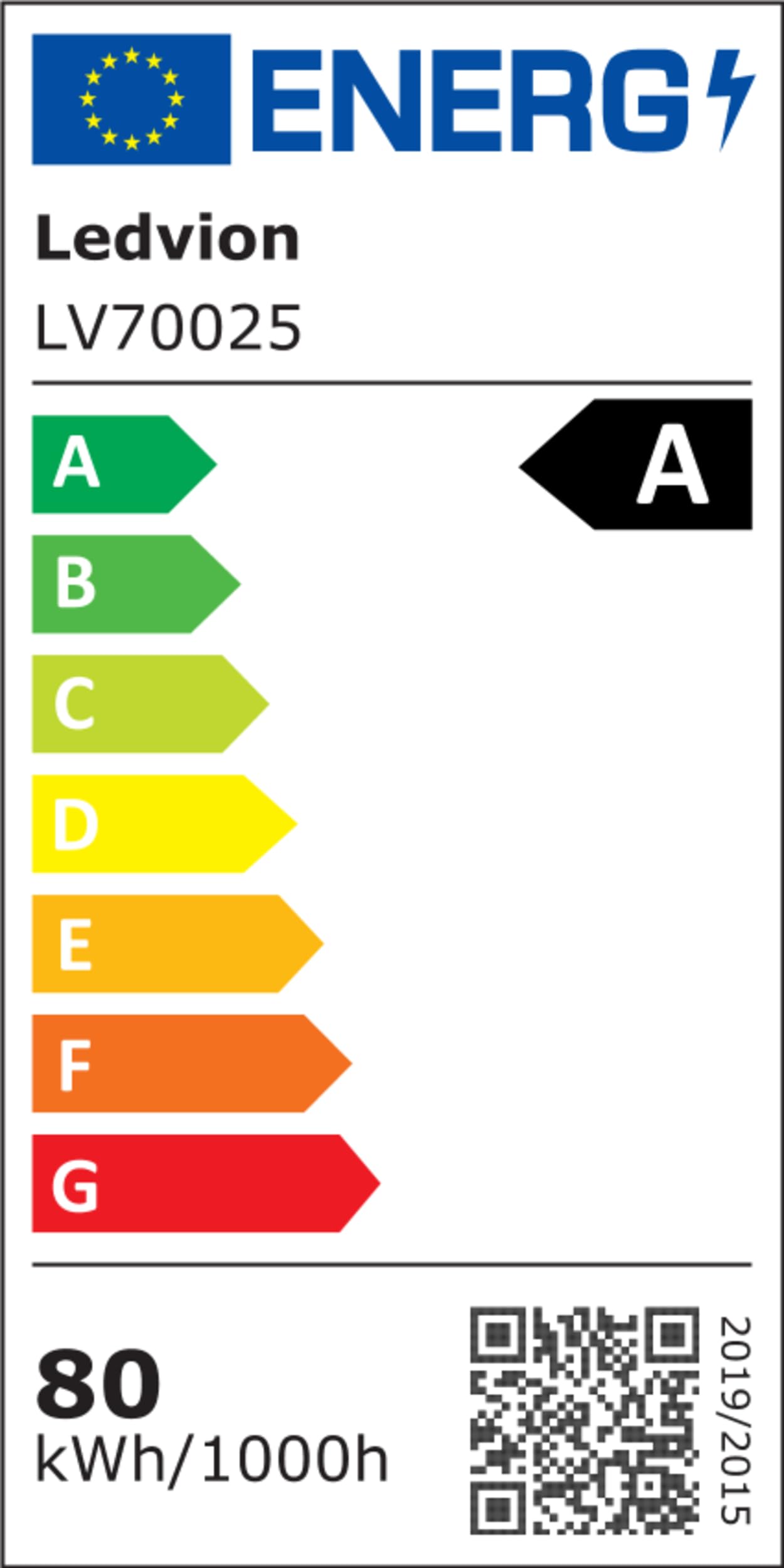 Ledvion Energieeffiziente LED-Hallenstrahler 80W, Energieklasse A, 192lm/W, 15.360 Lumen, 4000K, IP65, Dimmbar, 5 Jahre Garantie, Professionelle UFO Lampe, IP65-Zertifizierung | 192 lm/W (Klasse A), Sosen-Treiber, dimmbar, IP65