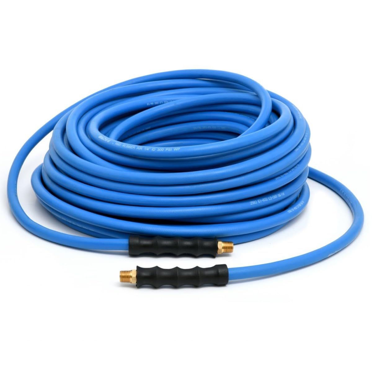 Apache 98102604 1/2 "x 100 '300 PSI blubird de goma manguera de aire asamblea con rosca macho de tubo fittings