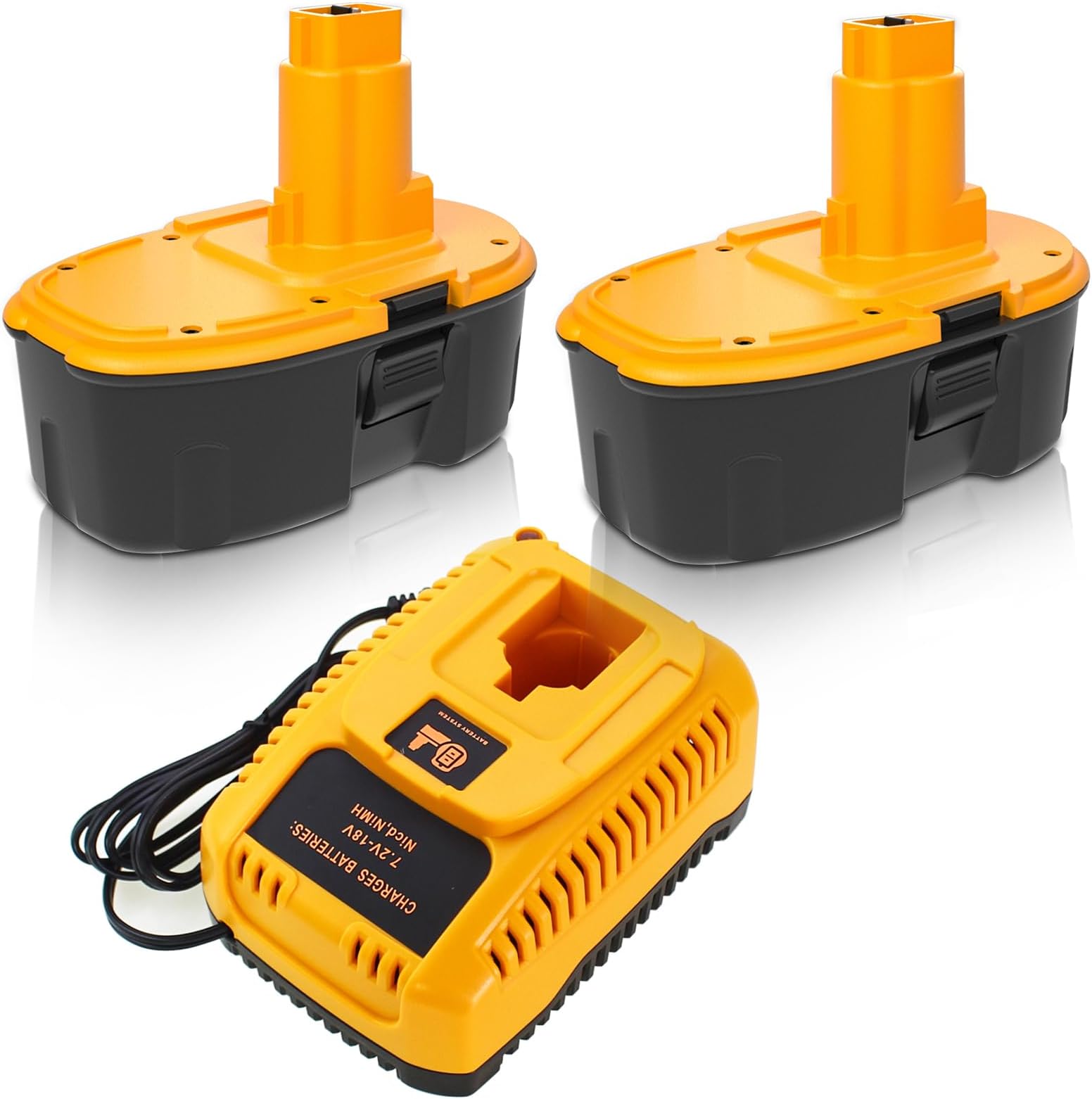 Ibanti 2Packs 3600mAh DW9062 Replacement Battery for Dewalt