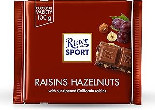 بار شوكولاتة بالعنب والمكسرات من ريتر سبورت، 100 جم